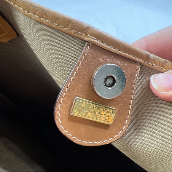 Gucci Beige GG Monogram Large Tote With Front Pocket Beige Logo Bag A501023 - Picture 9 of 13